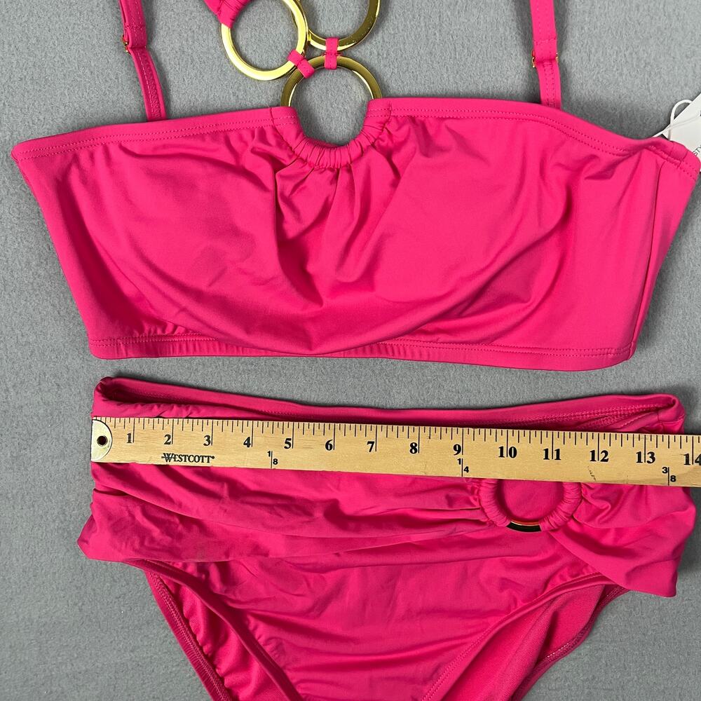 New Bleu Rod Beattie Ring Master Bikini Set Aura Hot Pink High Waist Women's 8 - Picture 4 of 8